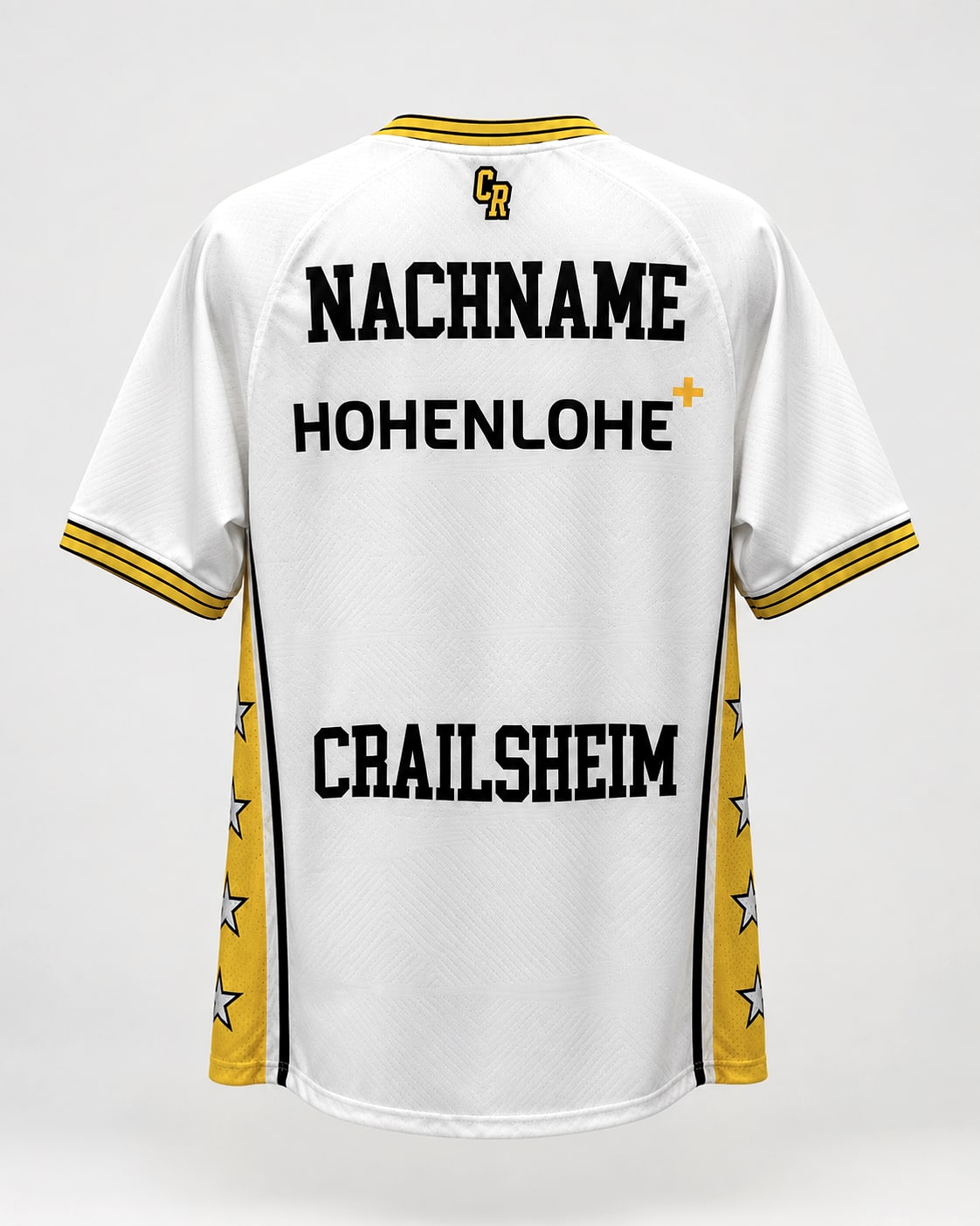 Back view of the Merlins jersey on a clean background